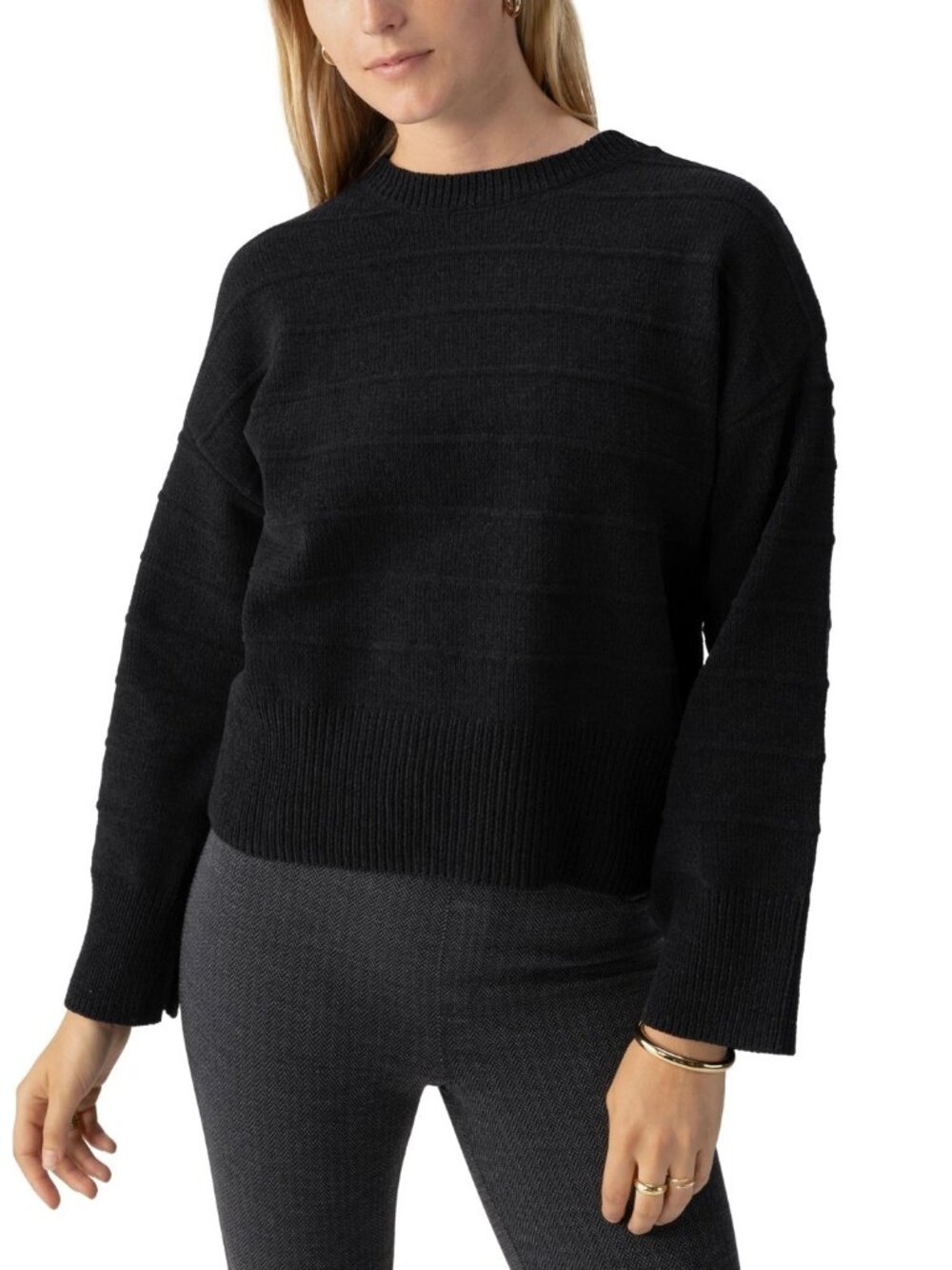 Sanctuary Women’s XXL Ottoman Knit Crewneck Sweater Wide Sleeve Cozy Pullover